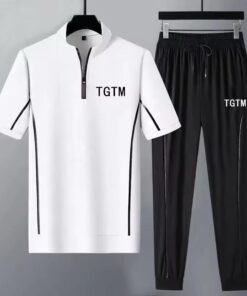 Men's Sets Summer Tracksuit Thin T-shirts and Pants available in all sizes