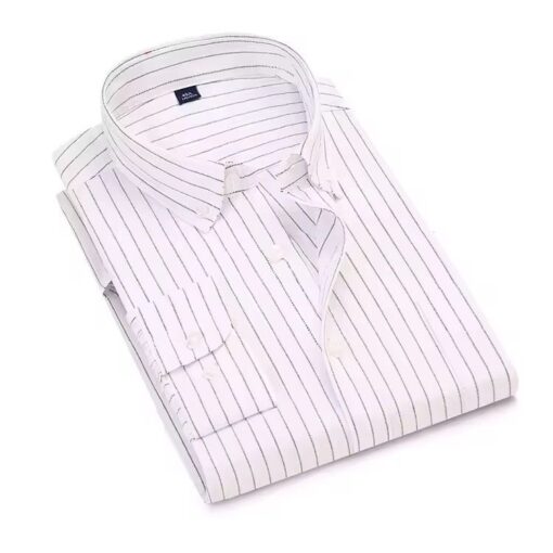 S-4XL New Non Ironing Men's Shirt Fashion and Casual Versatile Cotton Oxford Spinning Long Sleeved Shirt - Image 8