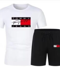 Men's T-shaped Two-Piece Set Leisure Plaid Fabric Hip Hop Style for Summer Vacation available in all sizes