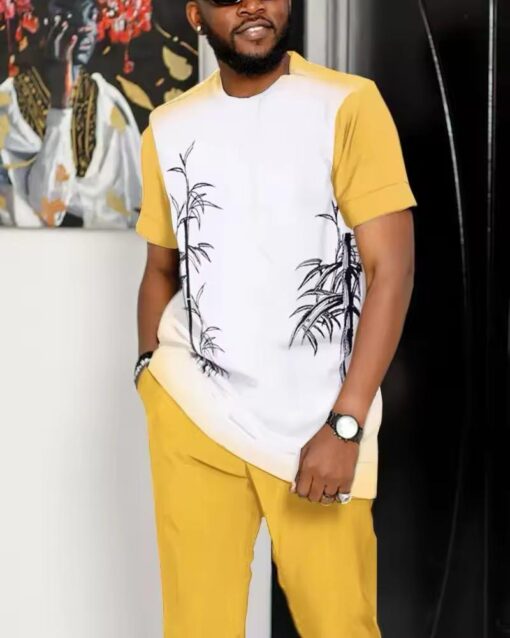 Thin Quick Drying Two-piece Set Men's 3D Printed Casual available in all sizes - Image 5
