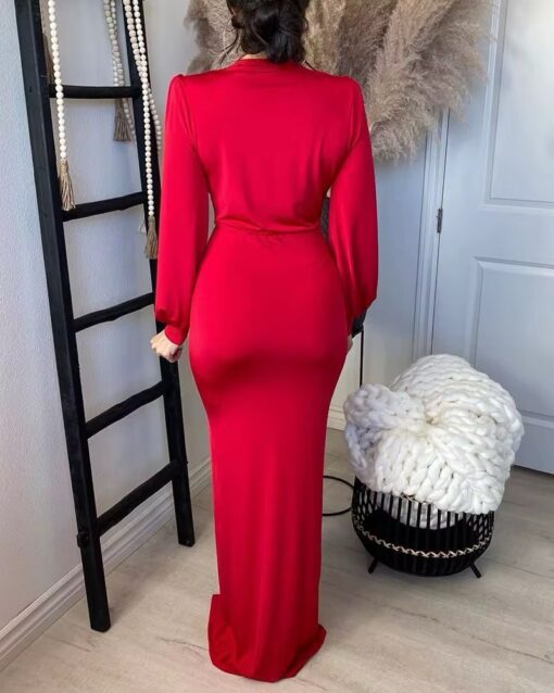 Elegant Dresses Women Modest One Shoulder Satin Evening Party Dress - Image 2