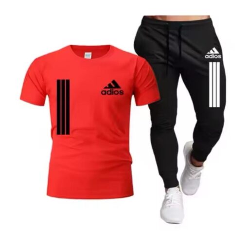 Men's Summer T-shirt Short Sleeved Long Pants Casual available in all sizes - Image 2