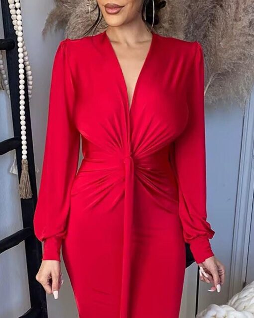 Elegant Dresses Women Modest One Shoulder Satin Evening Party Dress - Image 3